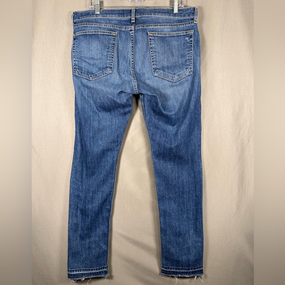 Rag & Bone Women’s Amelie Jeans Distressed Hem 31 Blue Denim - Picture 6 of 9